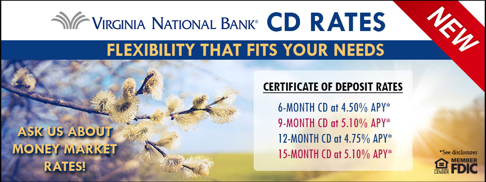 Virginia National Bank VNB   Web Banner CD Rates May 2023  2 